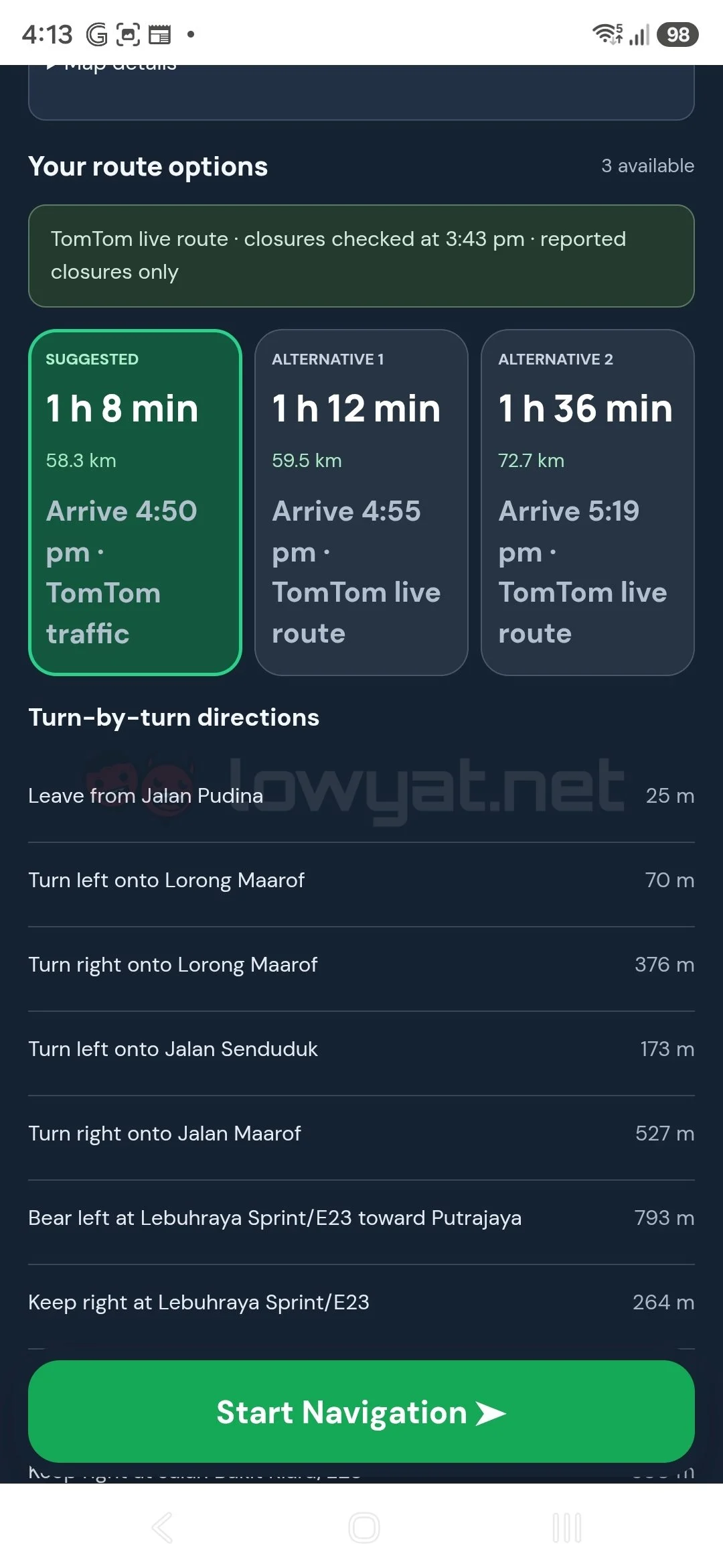 Local Developer Creates TuJu Navigation App Rival, Lapan 5 Lapan Navigation App Screenshots 3