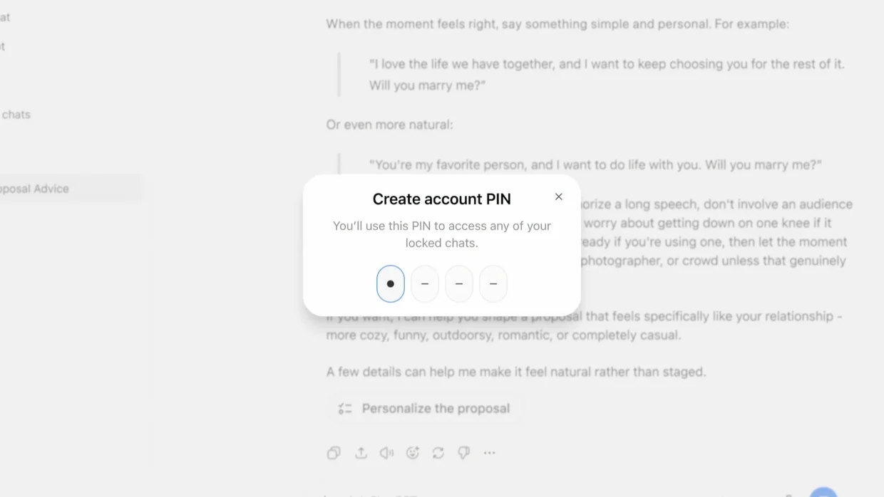 OpenAI Adds PIN Protection For Sensitive ChatGPT Conversations 2 OpenAI Adds PIN Protection