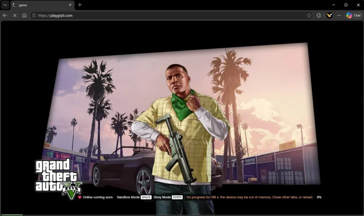 Someone Managed To Get GTA V Momentarily Running On A Web Browser 1 Image: X via Videocardz.