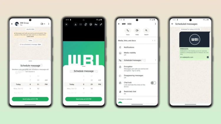 WhatsApp Tests Letting Android Users Schedule Messages 1 WhatsApp beta Android schedule messages