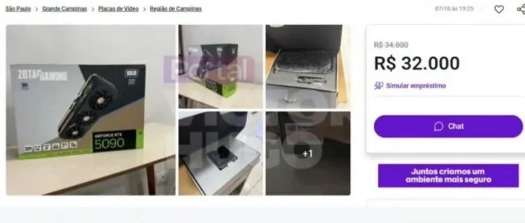 Someone Tried To Sell One Of The RTX 5090 Stolen From Brazilian Airport Heist 1 Image: Gossip do Game via X.