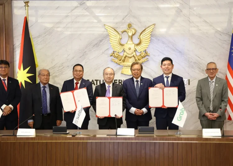 grab petros softbank explore AI sarawak
