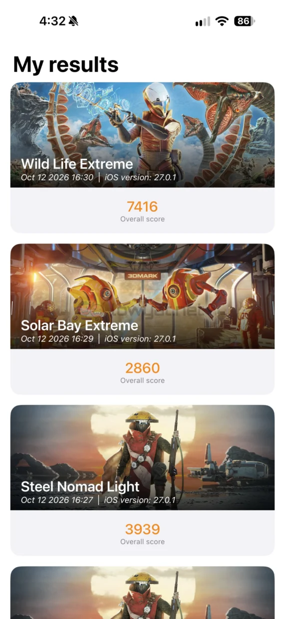 iPhone 18 Pro Max benchmarks