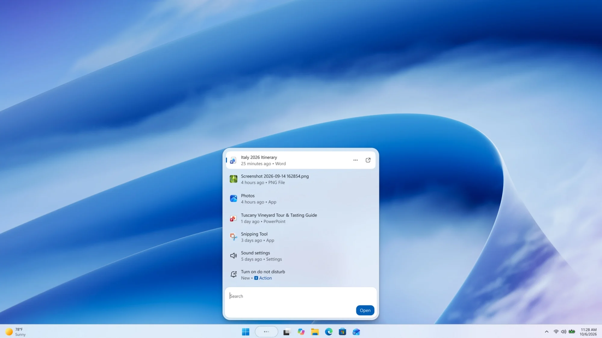 microsoft windows 11 search hybrid intelligence