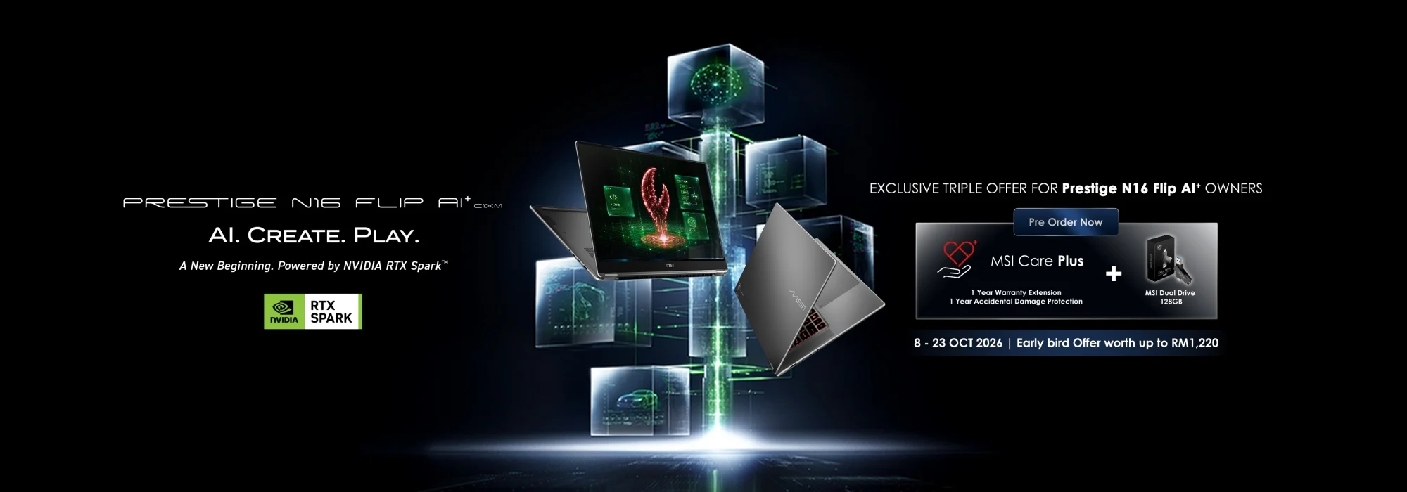 MSI Opens Pre-Orders For RTX Spark-Powered Prestige N16 Flip AI+ 10 MSI Prestige N16 Flip AI+