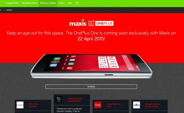 OnePlus One Maxis Exclusive