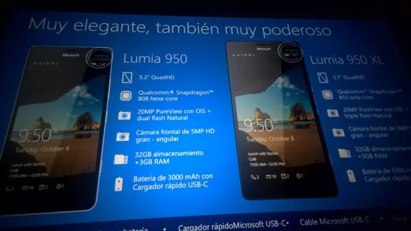 Lumia 950 Specs Leak Slide