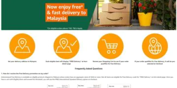 Amazon Singapore free shipping Malaysia