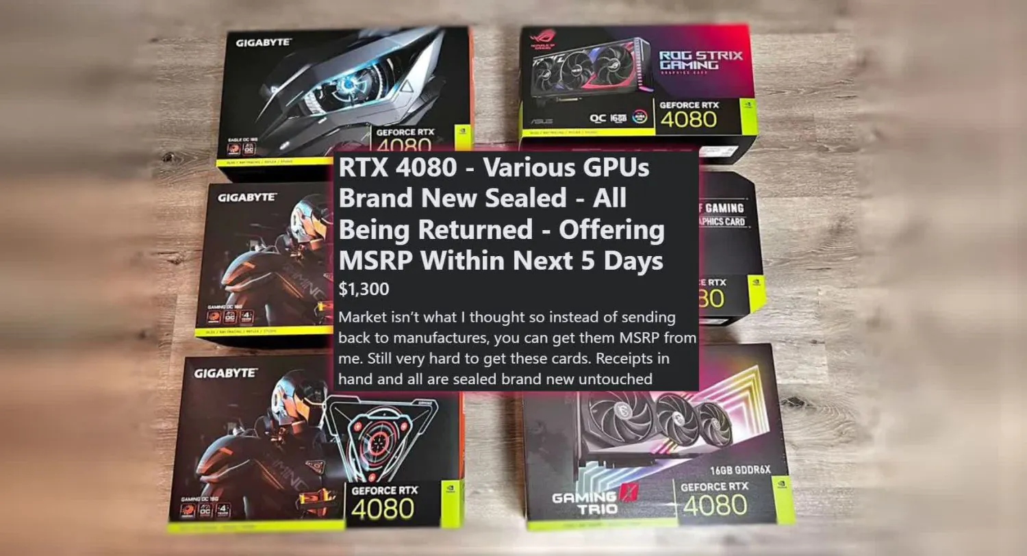 Scalper Kesulitan Menjual NVIDIA’s GeForce RTX 4080 Di Atas MSRP