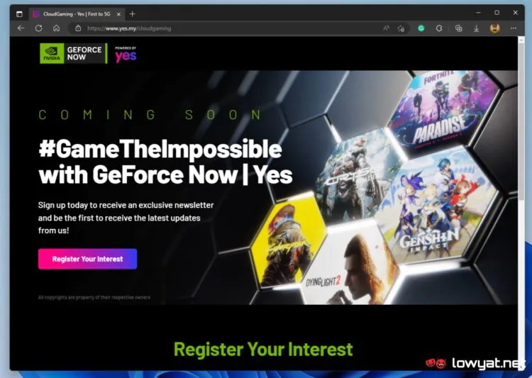 NVIDIA GeForce Now Malaysia - Yes 5G