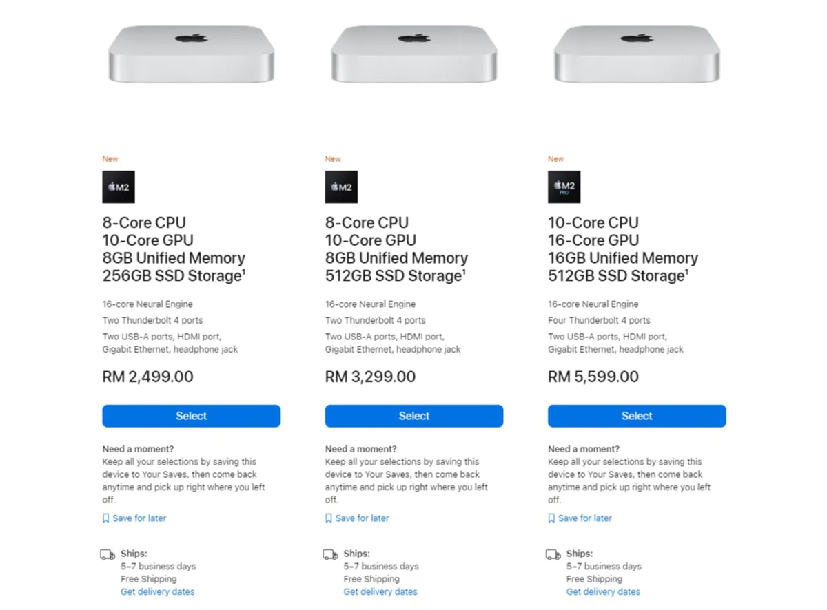 Apple M2 MacBook Pro Mac Mini Malaysia price