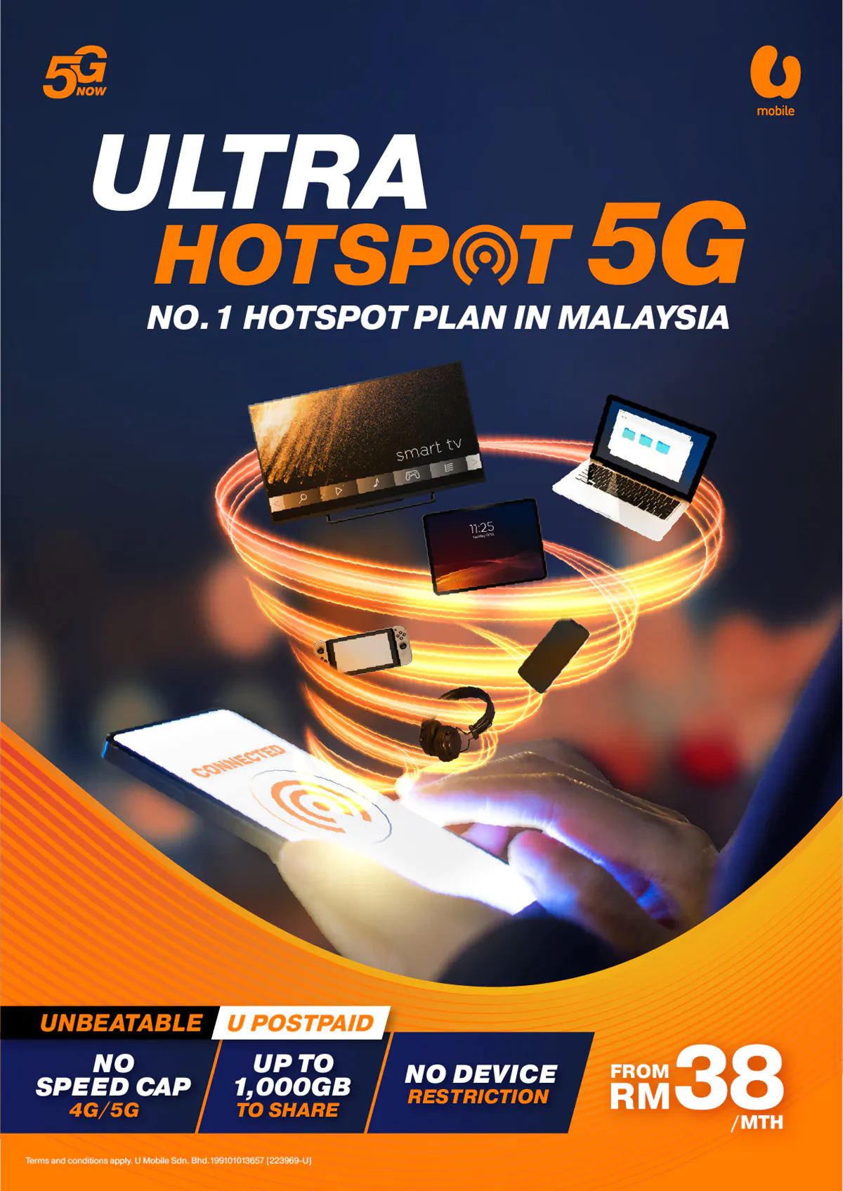U Mobile Postpaid 38 Ultra Hotspot 5G Data
