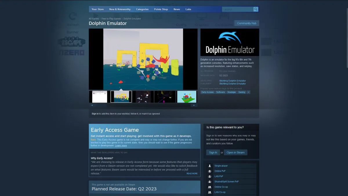 Steam Akan Memungkinkan Emulator Dolphin Segera Dipasang
